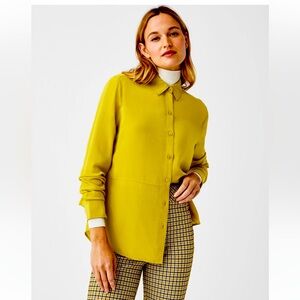 NWT Spanx washable silk buttondown